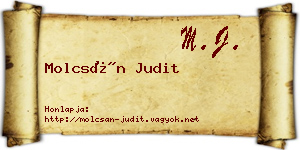 Molcsán Judit névjegykártya